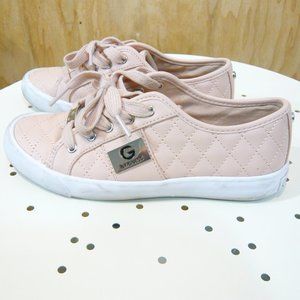 G BY GUESS Light Pink Quilted Leather Sneakers
